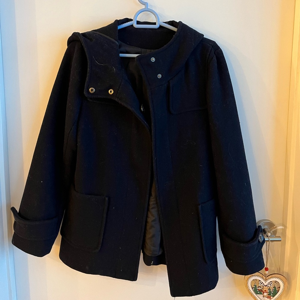 Black mid length coat